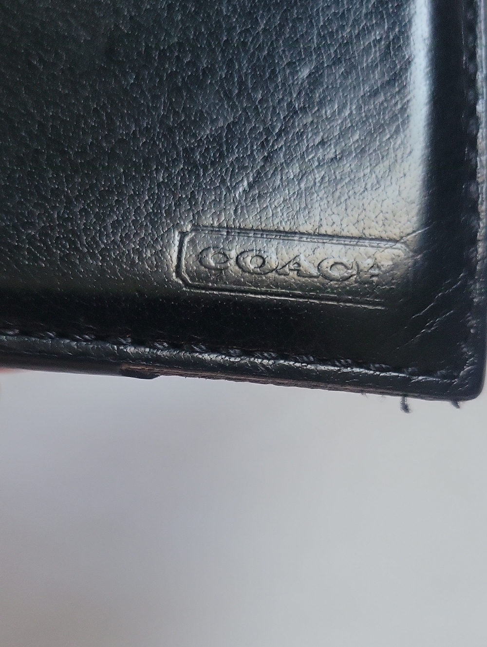 Coach Black Leather Card Sleeve Wallet - Picture 4 of 9